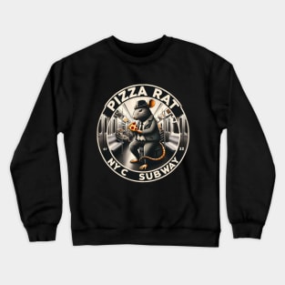 Pizza Rat New York Subway NYC Subway Train Crewneck Sweatshirt